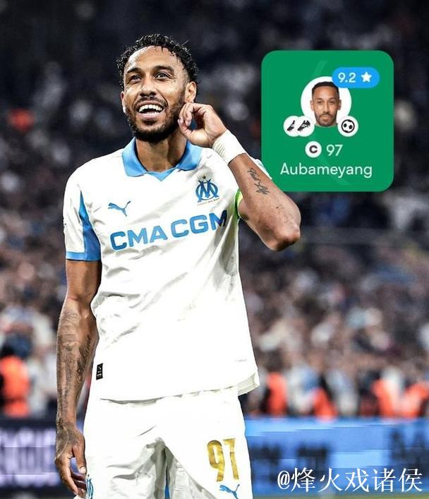 6场造7球，奥巴梅扬本赛季欧冠直接参与进球数仅